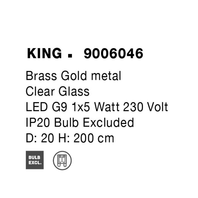 Pakabinamas šviestuvas KING 9006046